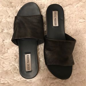 Steve Madden leather slide sandals